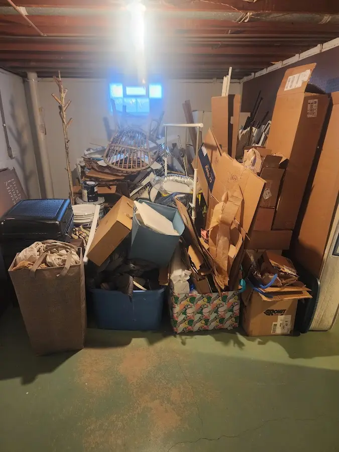 Roll-off dumpster container at job site for 20 Yard Dumpster Rental in Hamburg